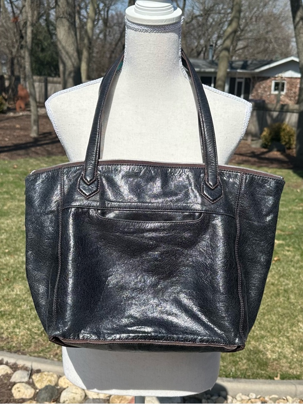 HOBO Black Leather Everyday Tote